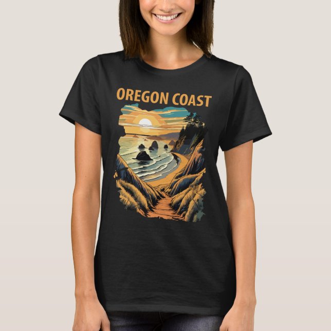 Oregon Kusten T Shirt (Framsida)