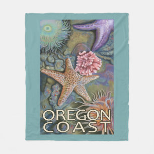 Oregon kusten Tidepool Fleecefilt