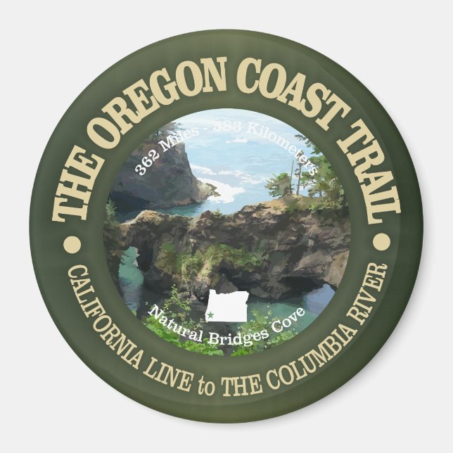 Oregon Kusten Trail Magnet (Framsidan)