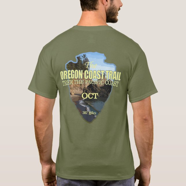 Oregon Kusten Trail (pilspets) T Shirt (Baksida)