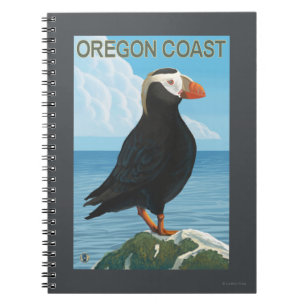 Oregon kusten Tufted Puffin Anteckningsbok