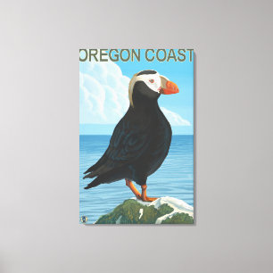 Oregon kusten Tufted Puffin Canvastryck