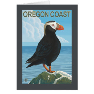 Oregon kusten Tufted Puffin Hälsningskort
