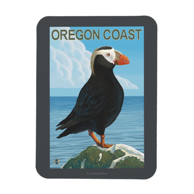Oregon Kusten Tuftingpuffin Magnet (Vertikal)
