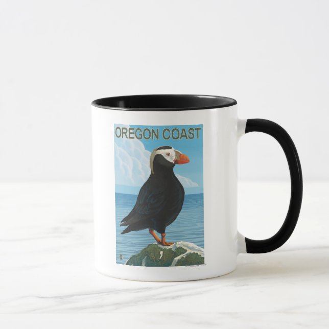 Oregon Kusten Tuftingpuffin Mugg (Höger)