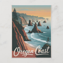 Oregon Kusten Vintage Vykort