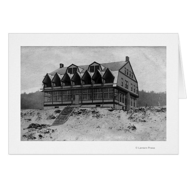 Oregon Kusten, vy över Outlook Inn Hotel Hälsningskort (Framsidan Horizontal)