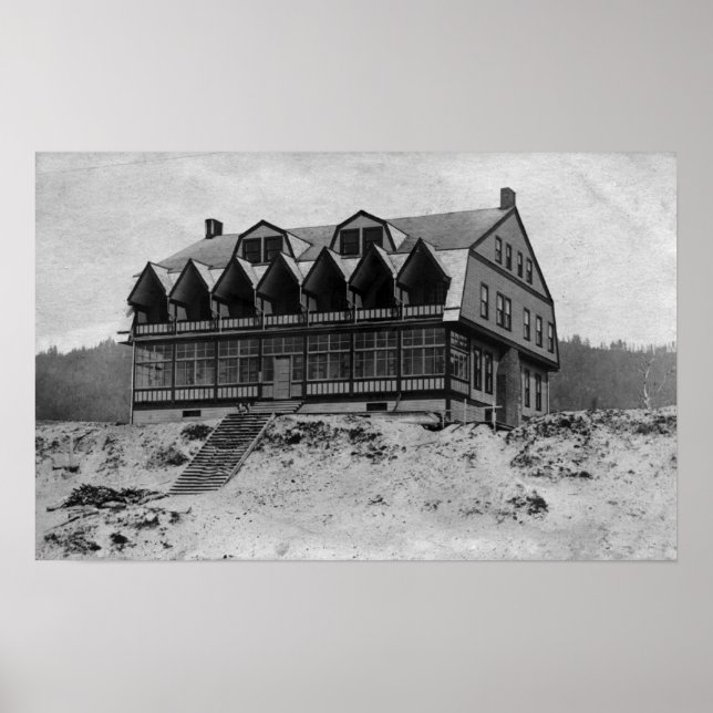 Oregon Kusten, vy över Outlook Inn Hotel Poster (Framsidan)