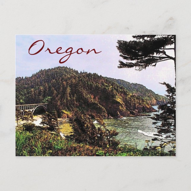 Oregon Kusten vykort (Framsida)