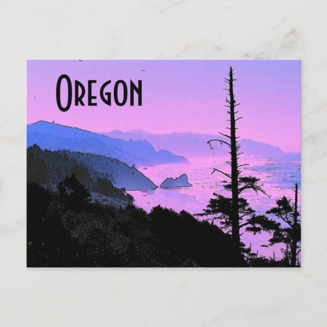 Oregon Kusten vykort (Framsida)