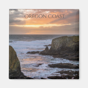 Oregon Kusten Yaquina Sunset Ocean Photo Souvenir Magnet