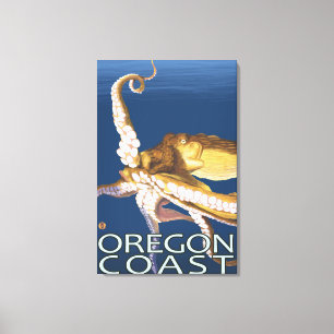 Oregon kustenbläckfisk canvastryck