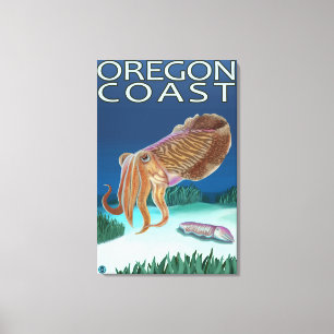 Oregon kustenbläckfisk canvastryck