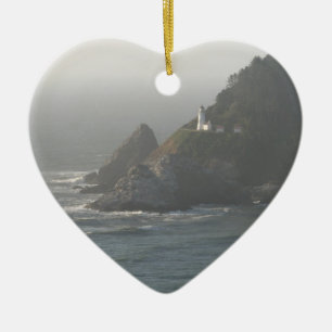 Oregon kustenfyr julgransprydnad keramik