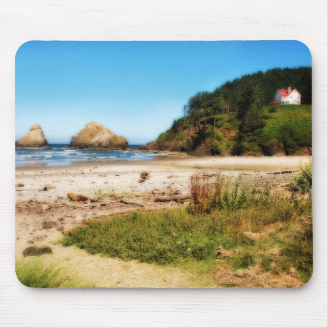 Oregon kustenhus Mousepad Musmatta (Framsidan)