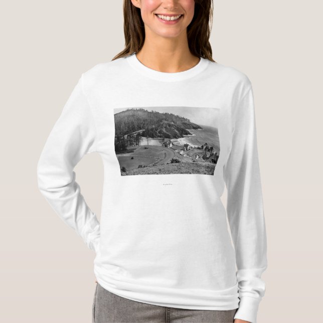 Oregon kustenhuvudväg på det Heceta huvudet T-shirt (Framsida)