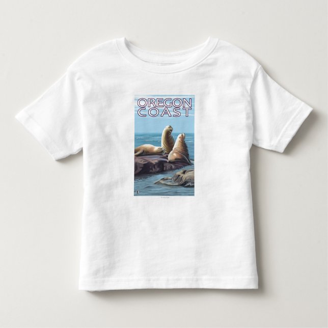 Oregon kustensjölejon t-shirt (Framsida)
