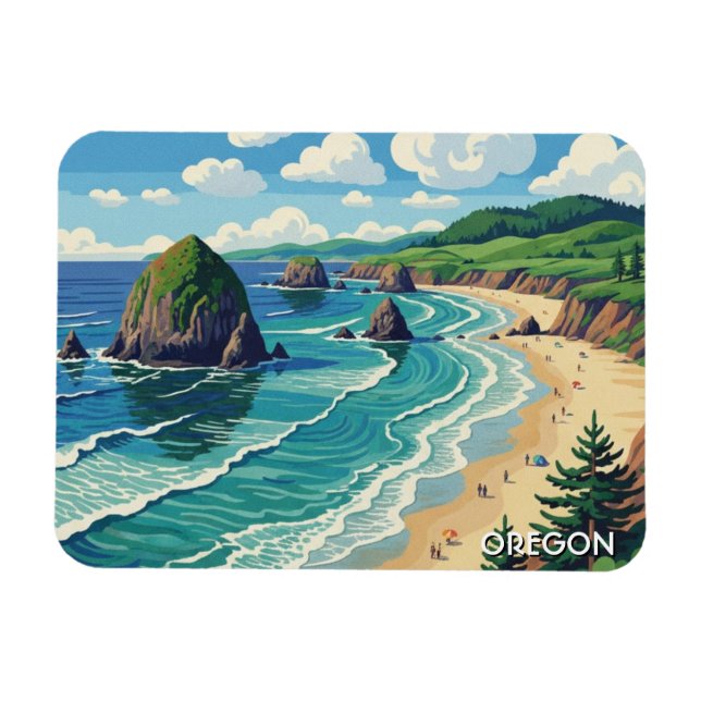 Oregon kusteresa magnet (Horisontell)