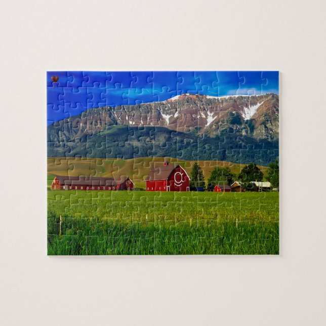 Oregon Lantgårdsbyggnader Pussel (Horisontell)