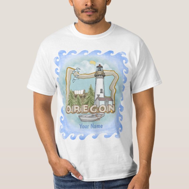 Oregon Lighthouse t-shirt (Framsida)