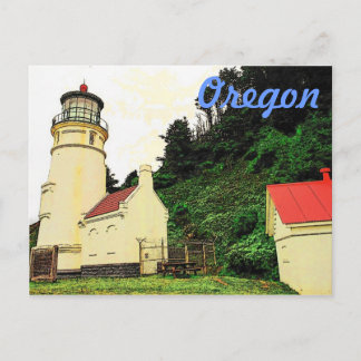 Oregon Lighthouse-vykort Vykort