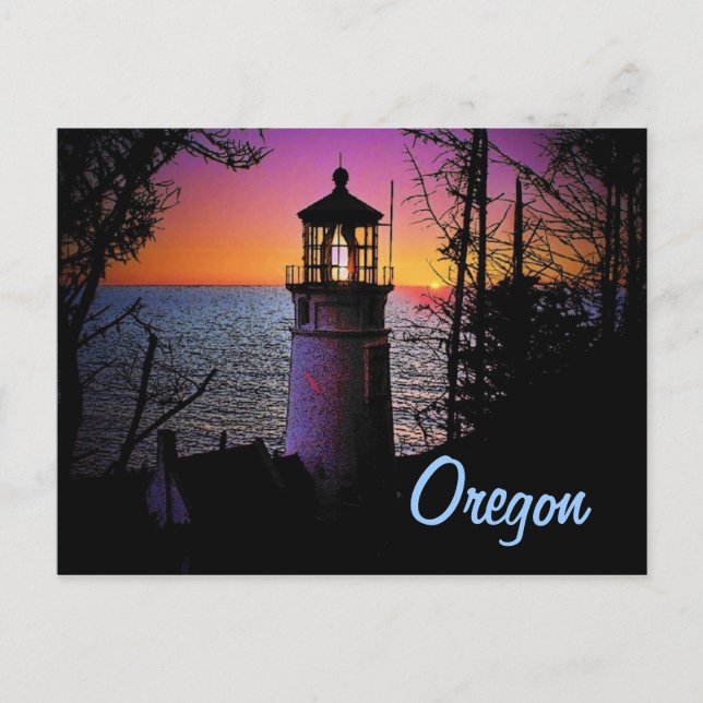 Oregon Lighthouse-vykort Vykort (Framsida)