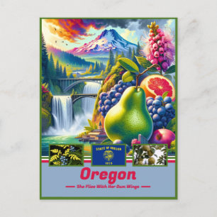 Oregon Majestic Wonders: Natur & Landmarks Vykort