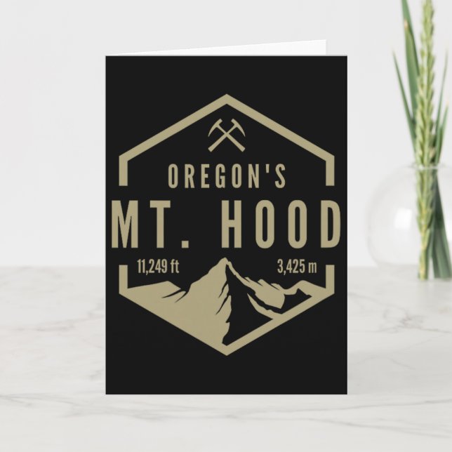 Oregon Mountain Mt. Hood  Kort (Framsida)