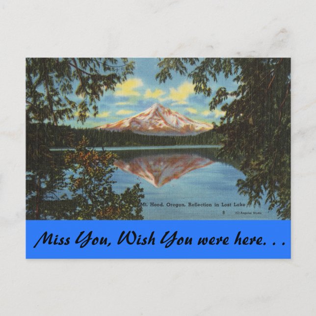 Oregon, Mt. Huva, Borttappad Sjö Vykort (Framsida)