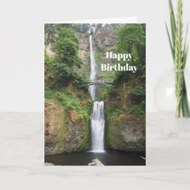 Oregon Multnomah Falls Photo Birthday Kort