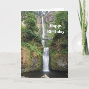 Oregon Multnomah Falls Photo Birthday Kort