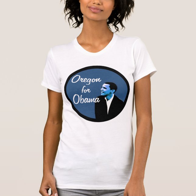 Oregon Obama Blue T-Shirt (Framsida)