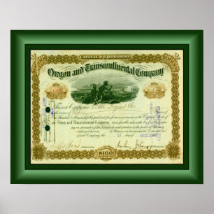 Oregon och Transkontinental Company ~ Poster
