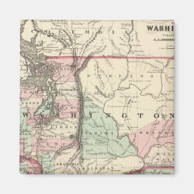 Oregon och Washington Magnet (Framsidan)