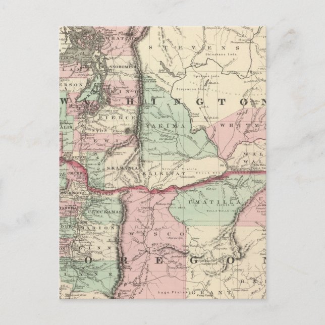 Oregon och Washington Vykort (Framsida)