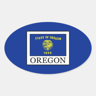 Oregon Ovalt Klistermärke