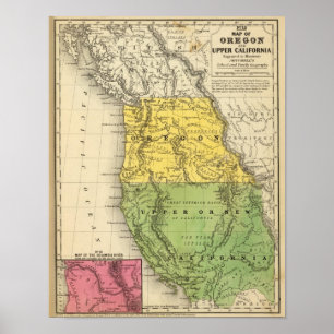 Oregon övreKalifornien Poster