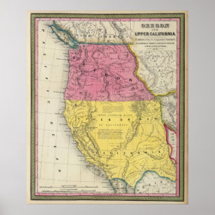 Oregon & övreKalifornien Poster