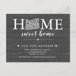 OREGON-postkort för meddelande om statlig Flytta