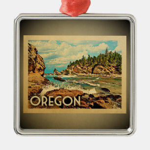 Oregon prydnadvintage resor julgransprydnad metall