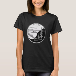 Oregon Quarter Coin - Crater Sjö 25 Cent T Shirt