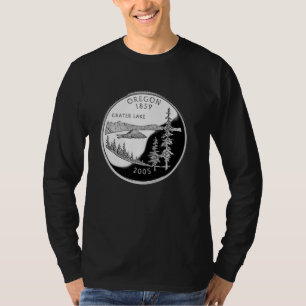 Oregon Quarter Coin - Crater Sjö 25 Cent T Shirt
