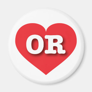 Oregon Red Heart - I kärlek ELLER Magnet