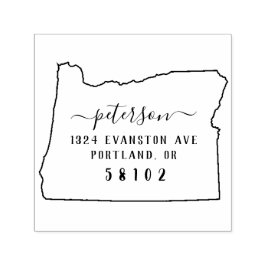 Oregon Returadress Frimärke Self-Inking Självfärgande Stämpel