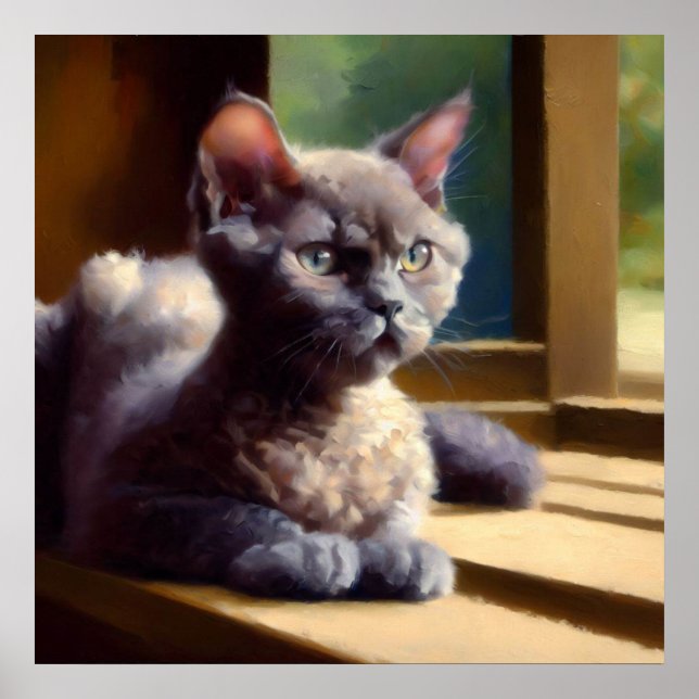 Oregon Rex Cat Poster (Framsidan)