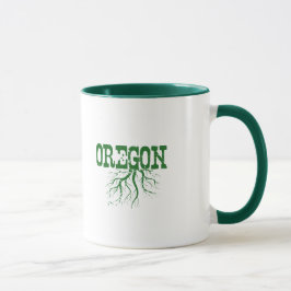Oregon Roots Grönt Ord Art Mugg