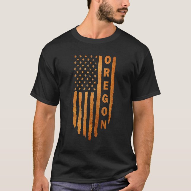 Oregon Rustik Höger att bära vapen Andra tillägget T Shirt (Framsida)