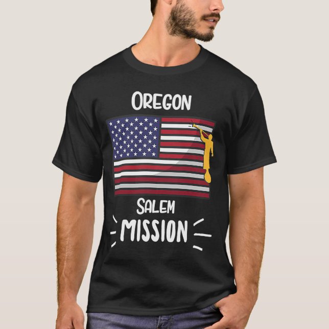 Oregon Salem Mormon LDS Uppdrag missionär T Shirt (Framsida)