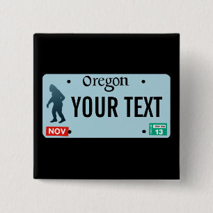 Oregon Sasquatch-licensskylt Knapp