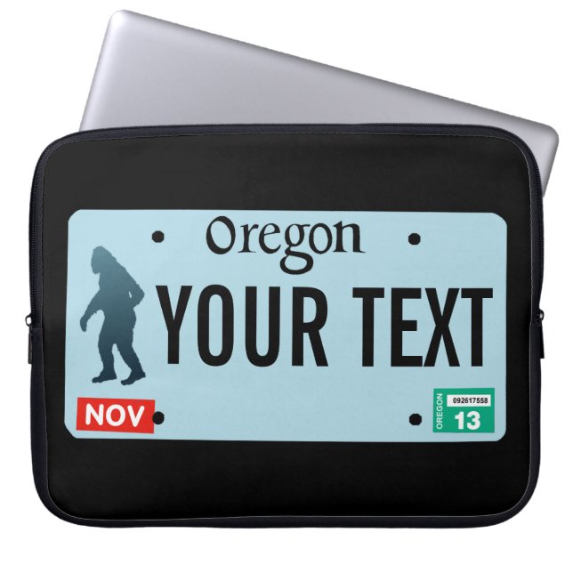 Oregon Sasquatch-licensskylt Laptop Sleeve (Framsidan)